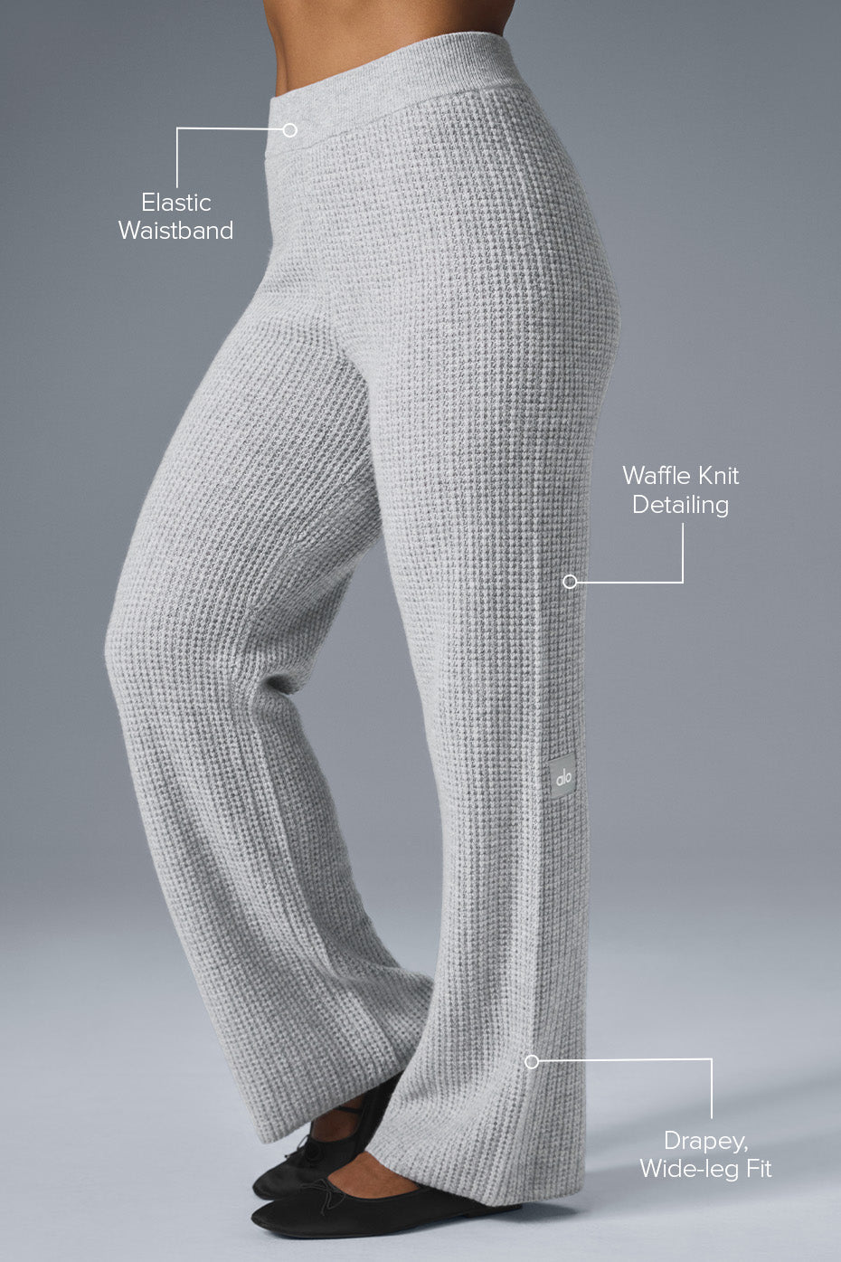 Alo Yoga Women'S Cashmere High-Waist Plush Waffle Pant