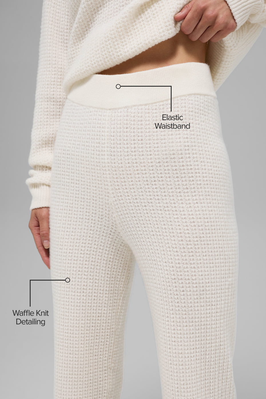 Alo Yoga Women'S Cashmere High-Waist Plush Waffle Pant