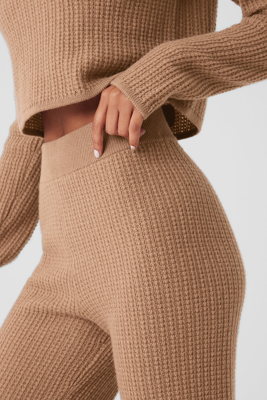 Alo Yoga Women'S Cashmere High-Waist Plush Waffle Pant