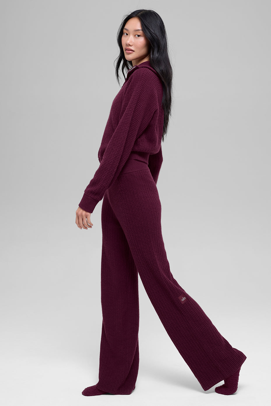 Alo Yoga Women'S Cashmere High-Waist Plush Waffle Pant