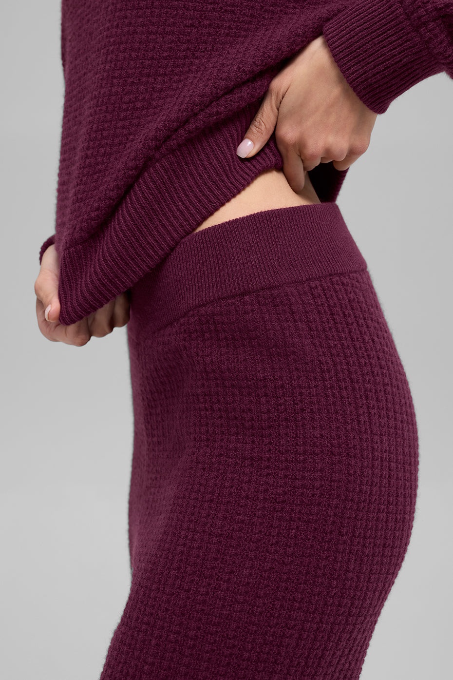 Alo Yoga Women'S Cashmere High-Waist Plush Waffle Pant