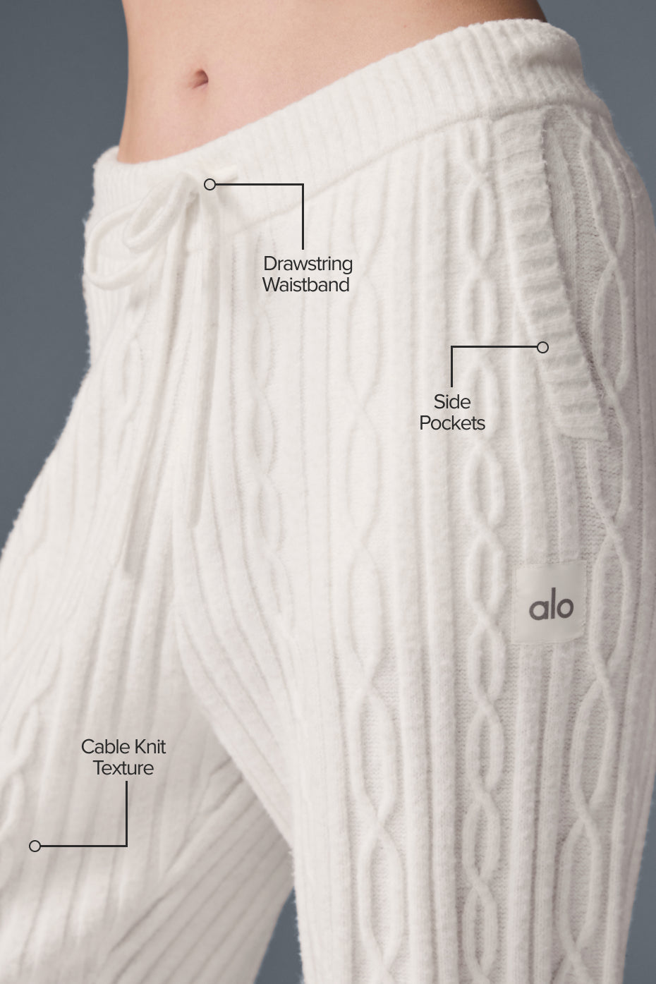 Alo Yoga Women'S Cable Knit Winter Bliss Pant