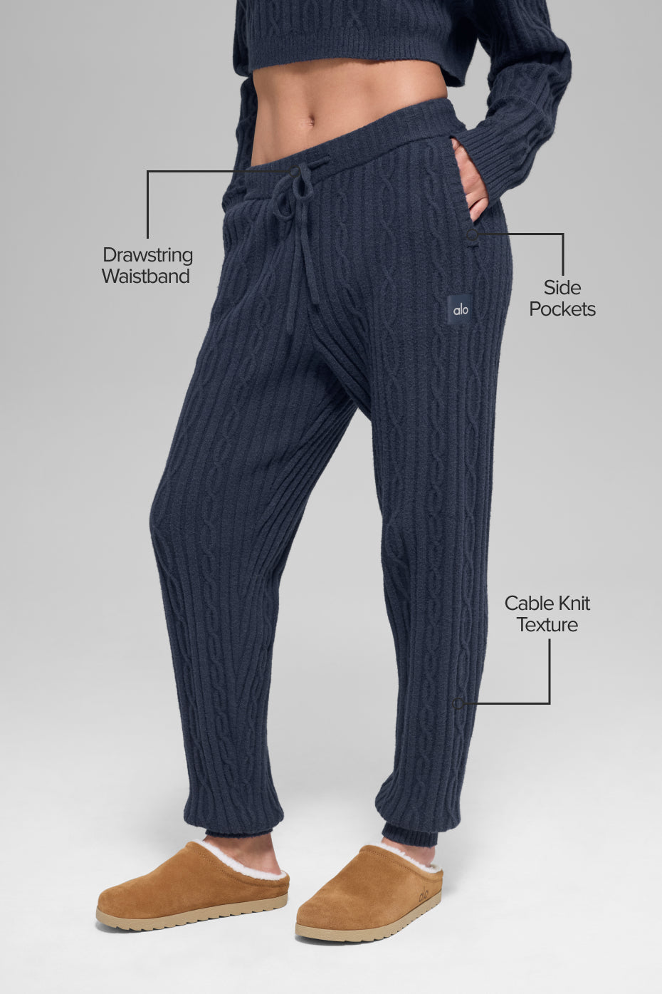 Alo Yoga Women'S Cable Knit Winter Bliss Pant