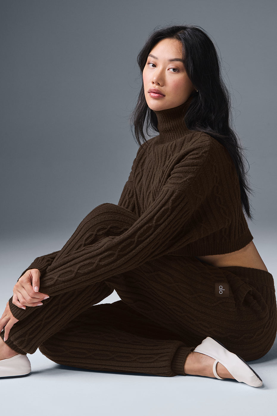 Alo Yoga Women'S Cable Knit Winter Bliss Pant