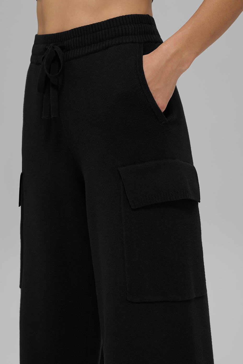 Alo Yoga Women'S Scholar Knit High-Waist Cargo Pant