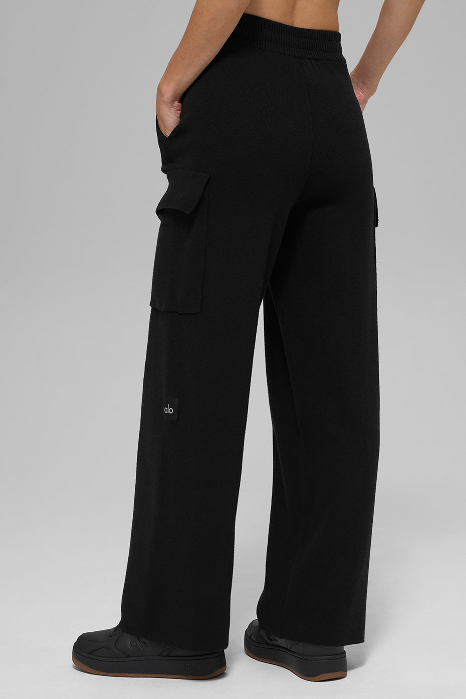 Alo Yoga Women'S Scholar Knit High-Waist Cargo Pant
