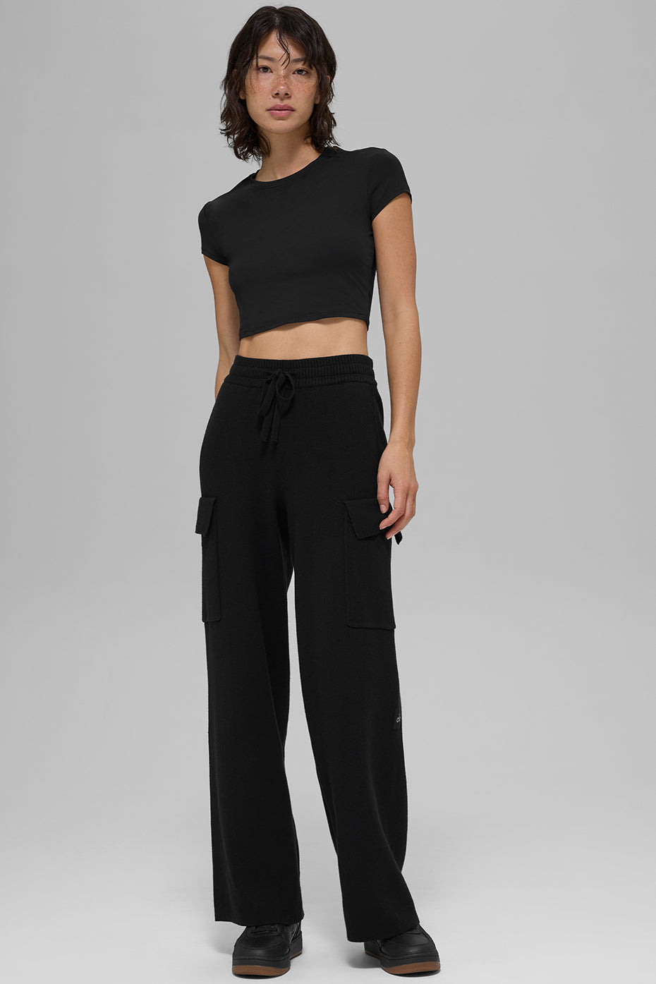 Alo Yoga Women'S Scholar Knit High-Waist Cargo Pant