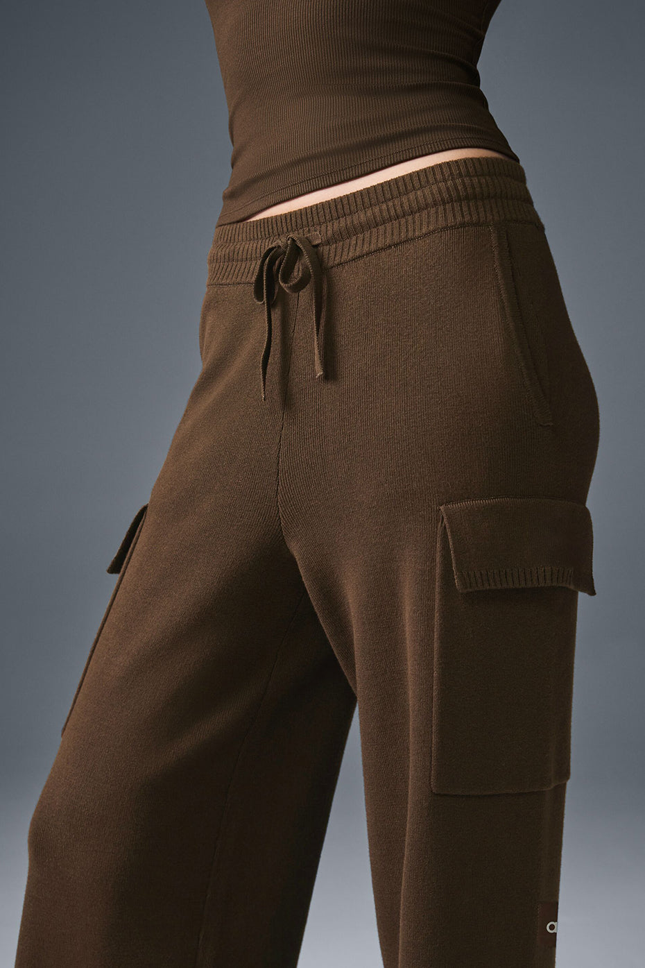 Alo Yoga Women'S Scholar Knit High-Waist Cargo Pant