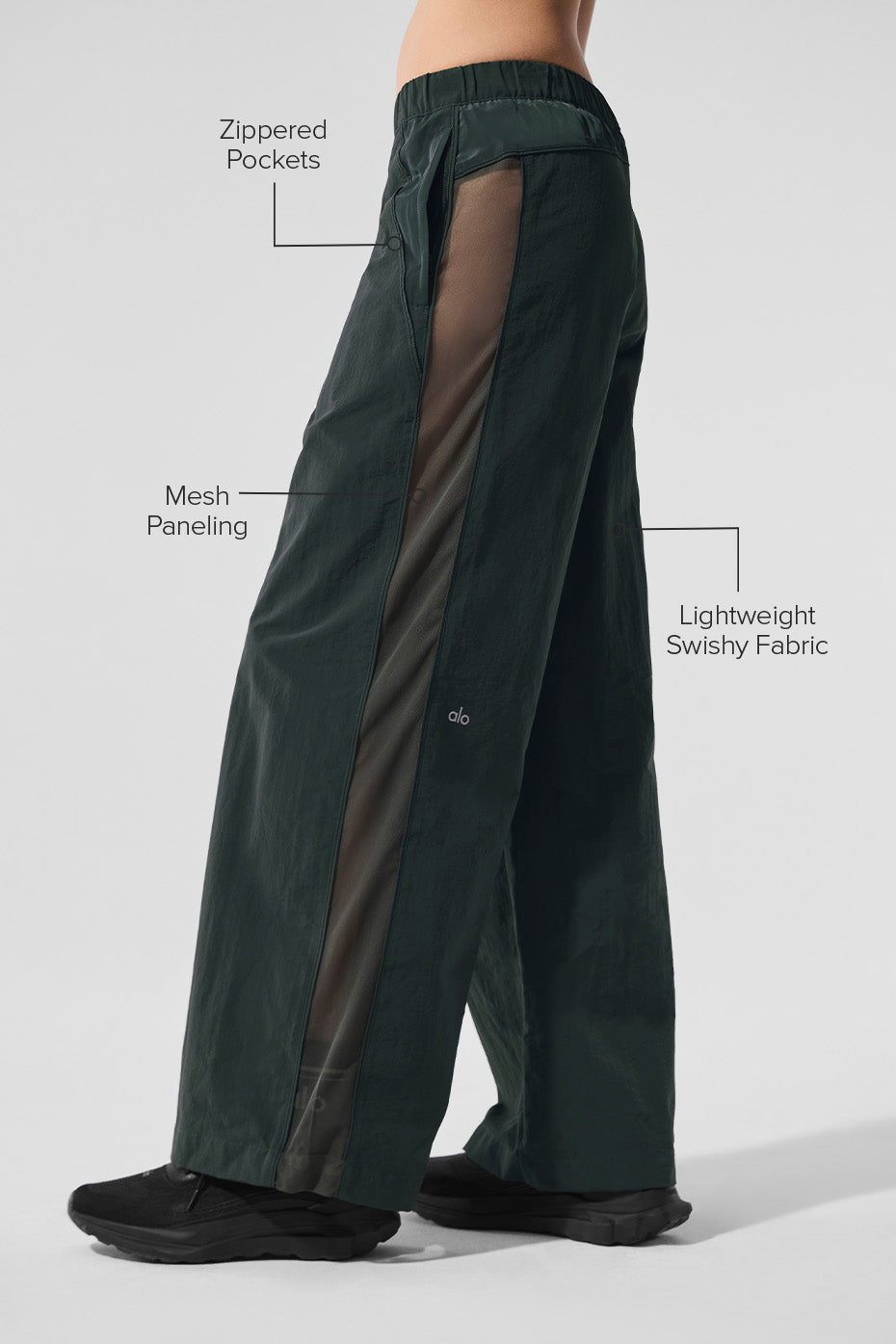 Alo Yoga High-Waist Origin Wide Leg Track Pant