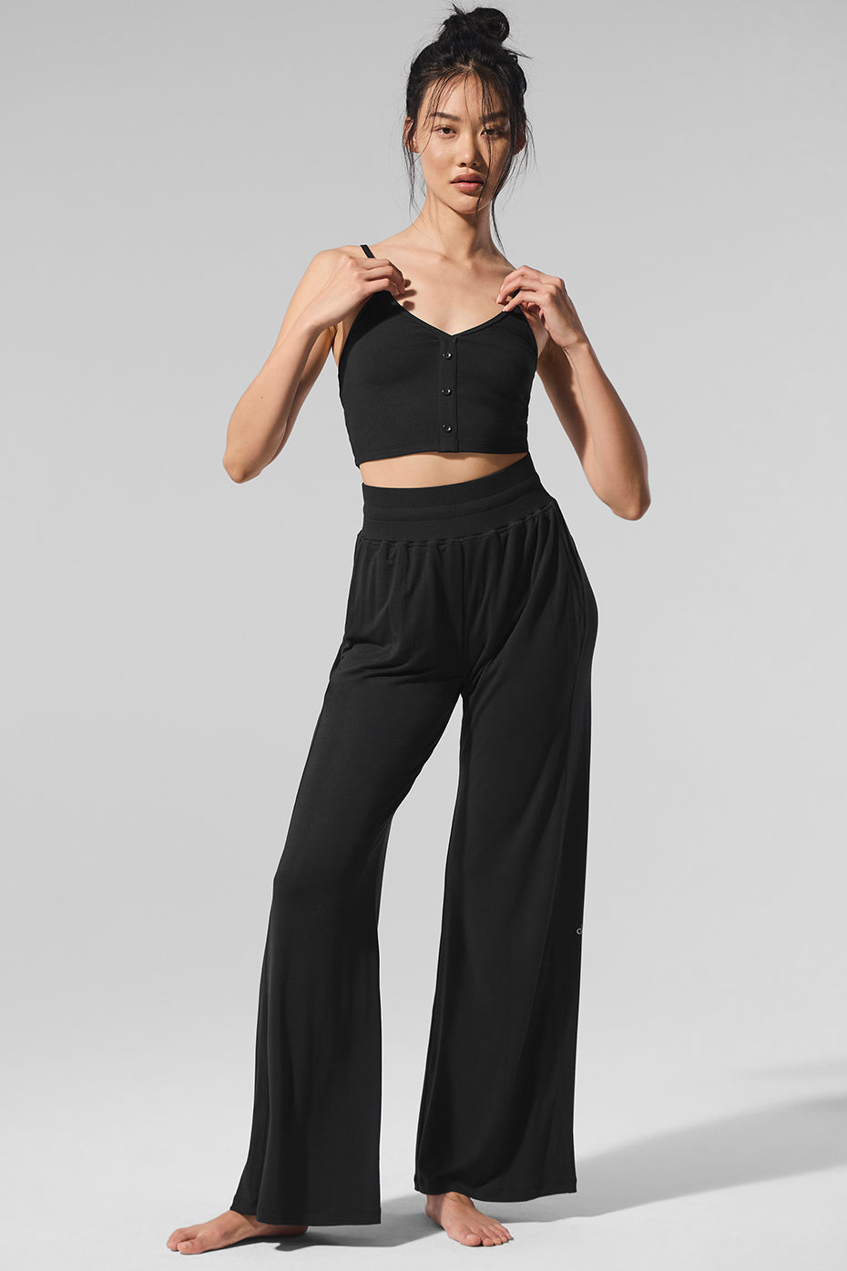 Alo Yoga Women'S Semi-Sheer Delicate Lounge Flare Pant