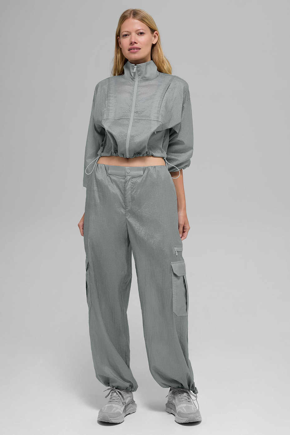 Alo Yoga Women'S Sheer Game Time Wide Leg Jogger