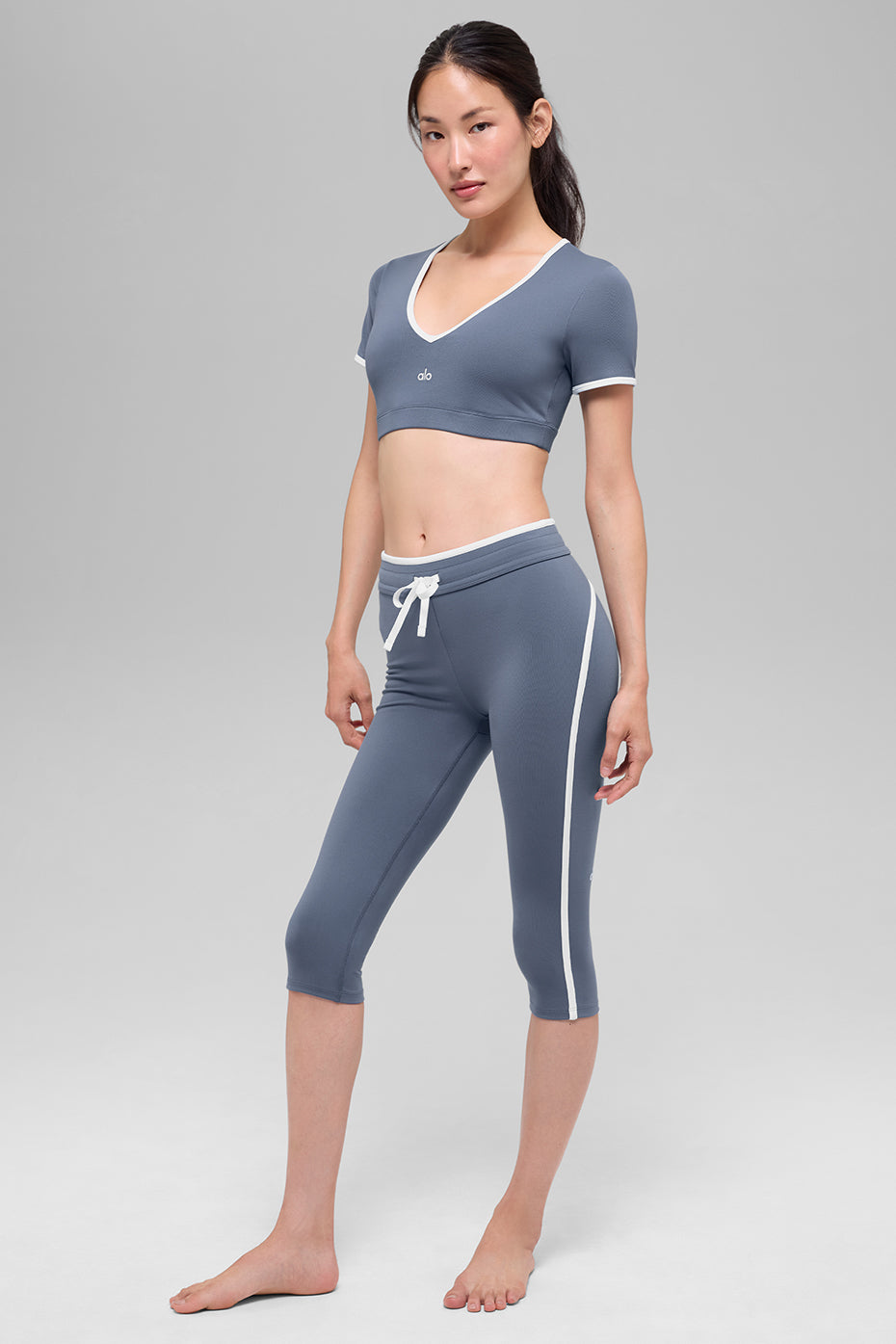 Alo Yoga Women'S Airbrush High-Waist Race Pace Capri