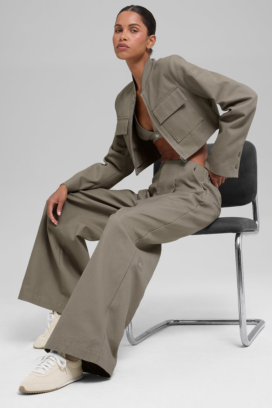 Alo Yoga Women'S High-Waist Main Character Wide Leg Trouser