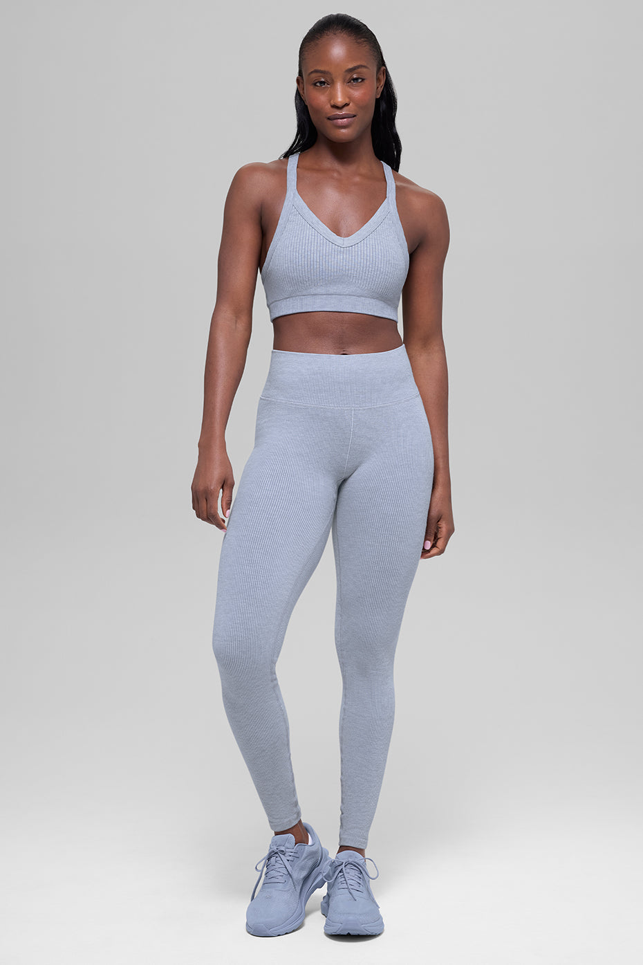 Alo Yoga Women'S Seamless High-Waist Two Tone Rib Legging