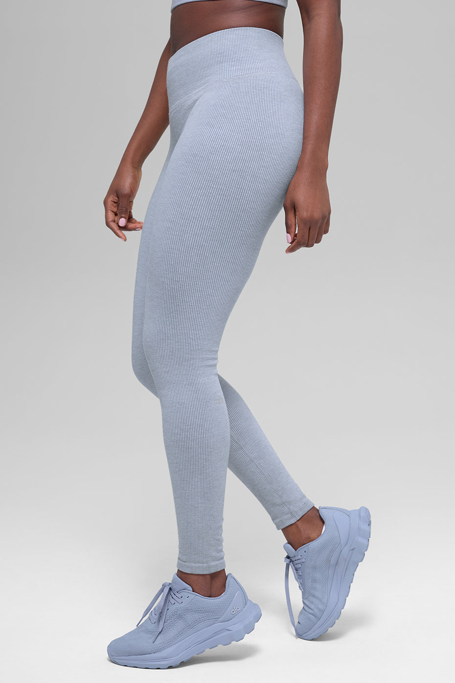 Alo Yoga Women'S Seamless High-Waist Two Tone Rib Legging