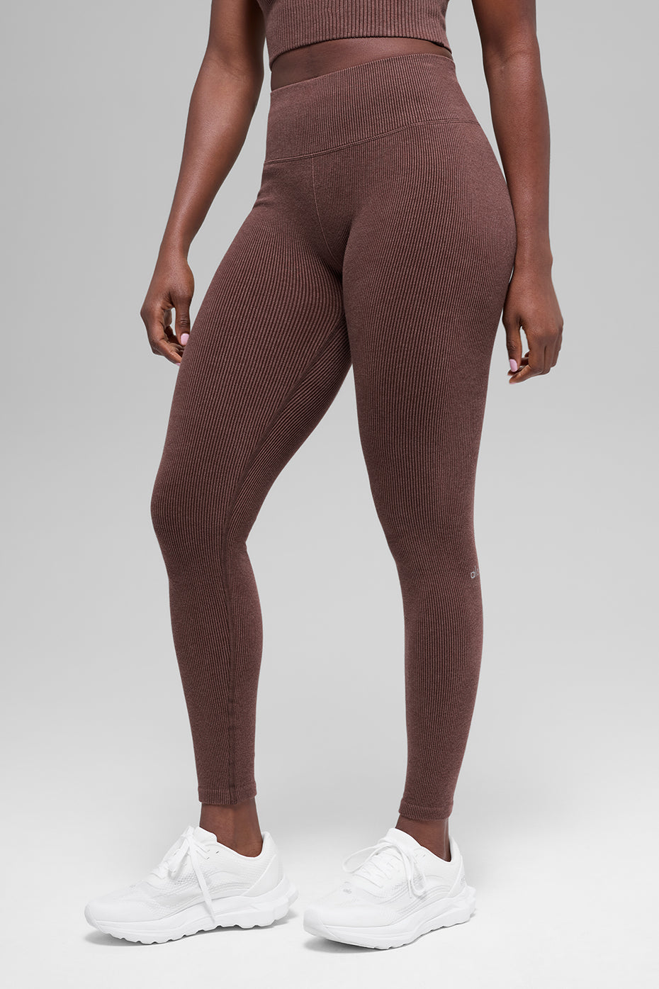 Alo Yoga Women'S Seamless High-Waist Two Tone Rib Legging