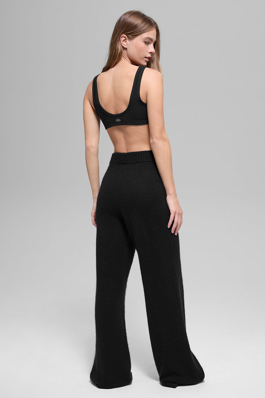 Alo Yoga Women'S Wool Cashmere High-Waist New Class Wide Leg Pant