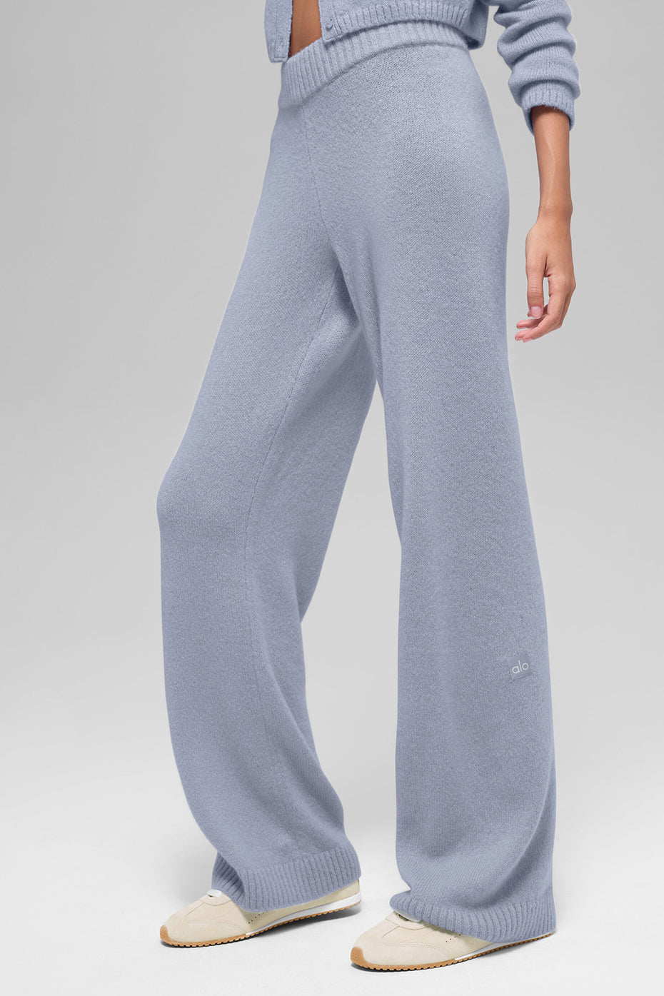 Alo Yoga Women'S Wool Cashmere High-Waist New Class Wide Leg Pant