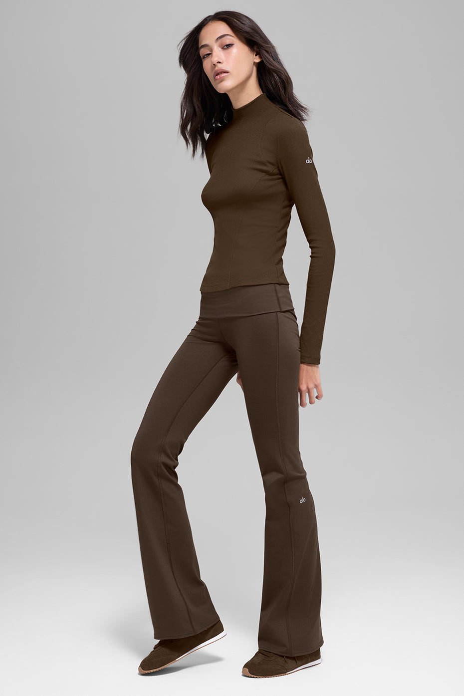 Alo Yoga Women'S Alo Softsculpt Foldover Flare Legging