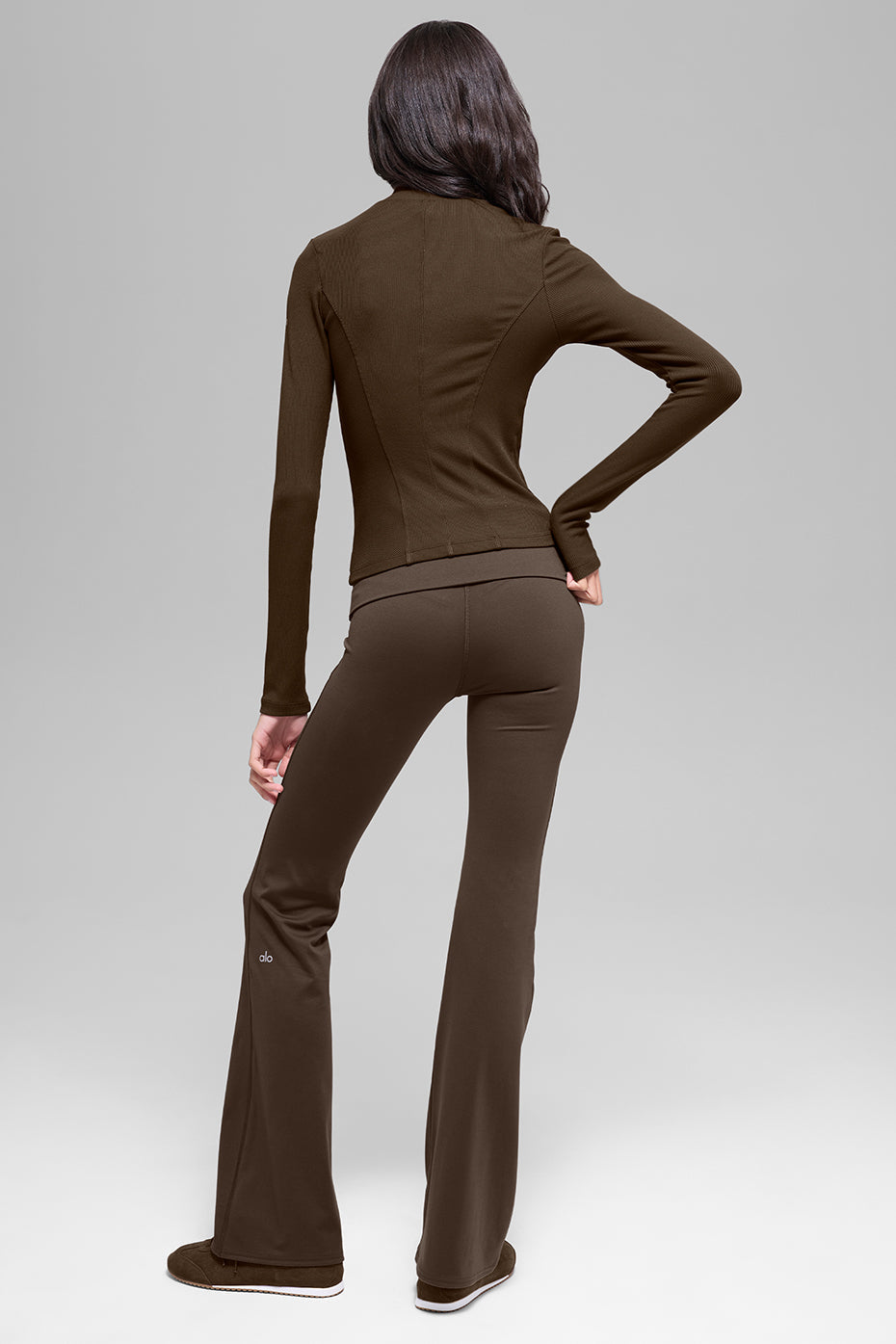 Alo Yoga Women'S Alo Softsculpt Foldover Flare Legging