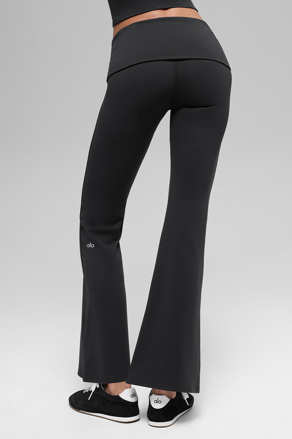 Alo Yoga Women'S Alo Softsculpt 7/8 Foldover Flare Legging