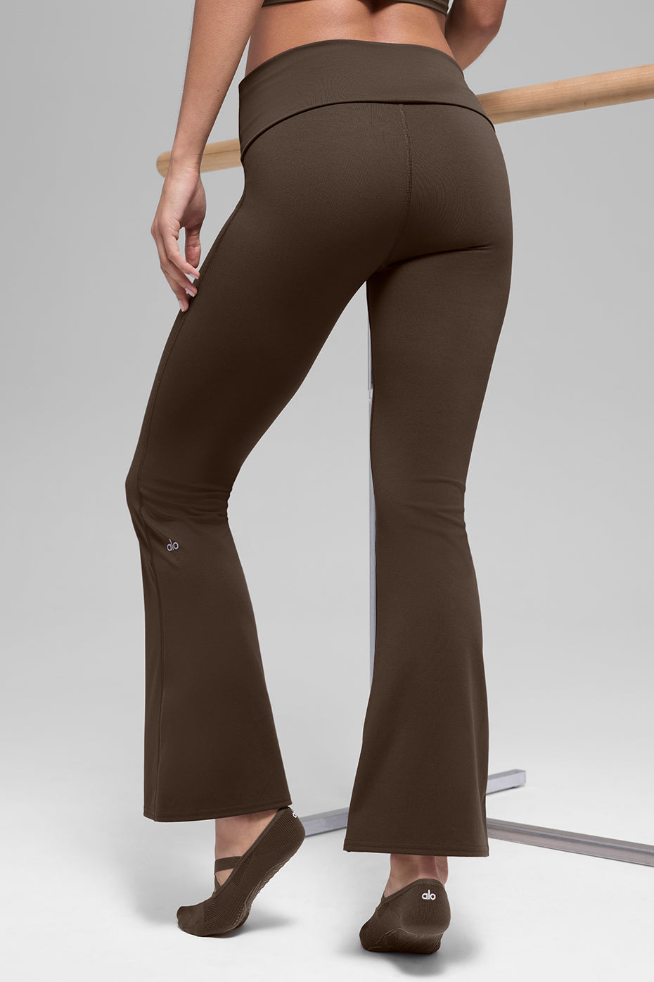 Alo Yoga Women'S Alo Softsculpt 7/8 Foldover Flare Legging