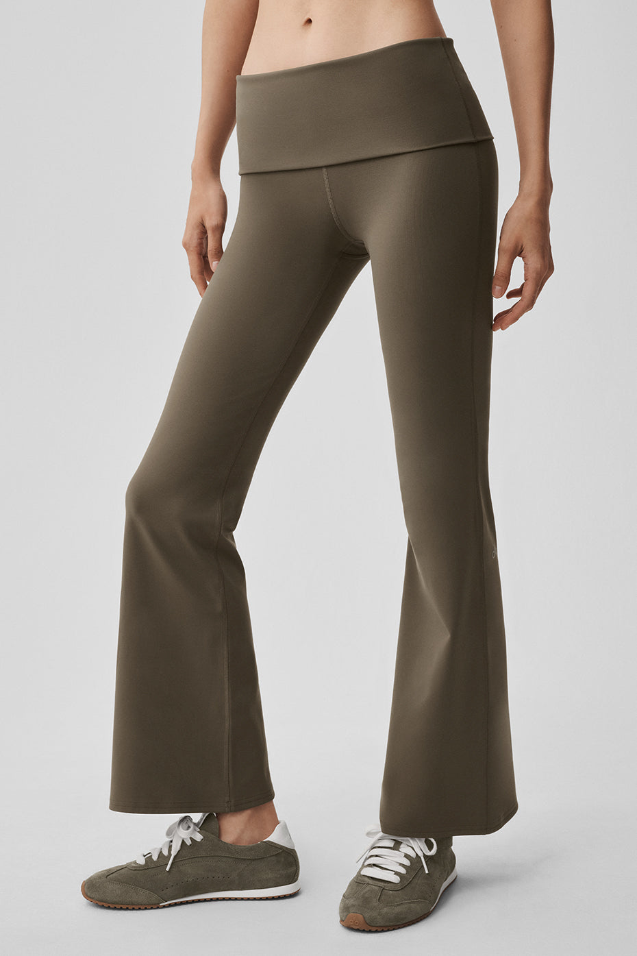 Alo Yoga Women'S Alo Softsculpt 7/8 Foldover Flare Legging