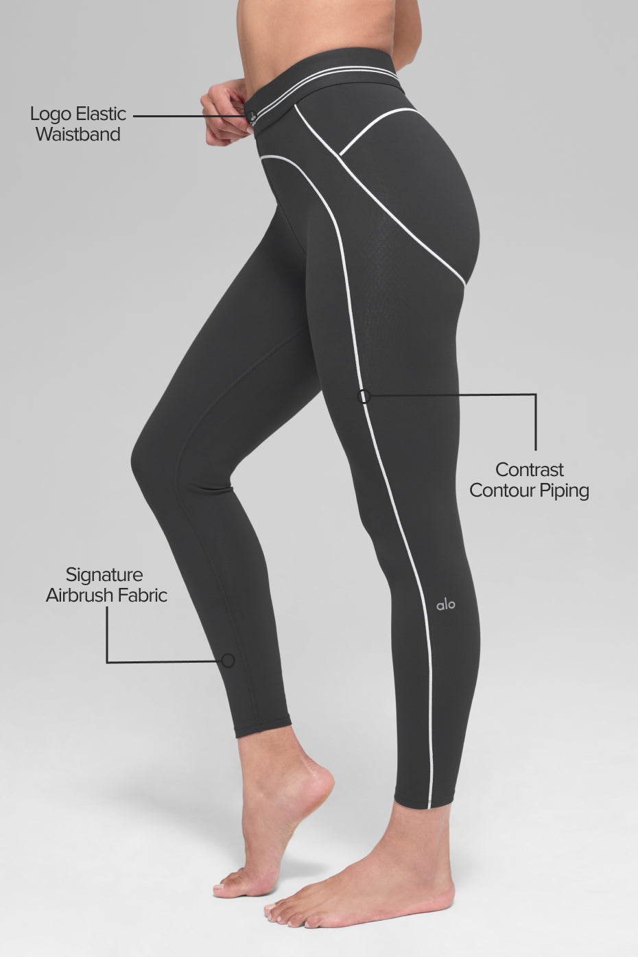 Alo Yoga Women'S Airbrush High-Waist 7/8 Heart Throb Legging