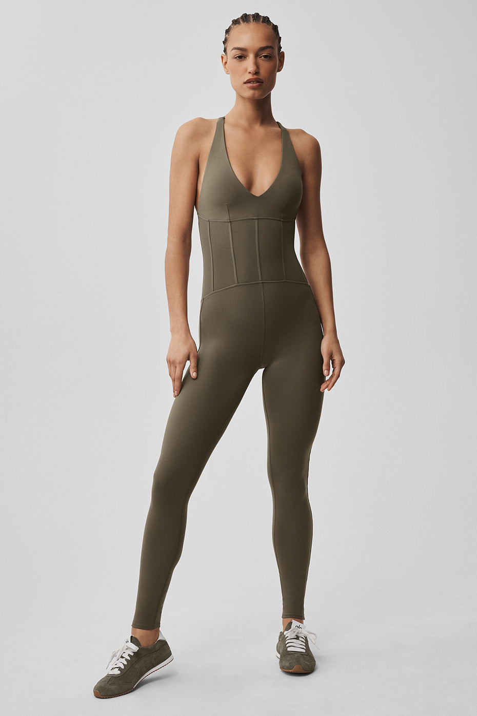 Alo Yoga Women'S Airbrush Sparks Fly Corset Onesie