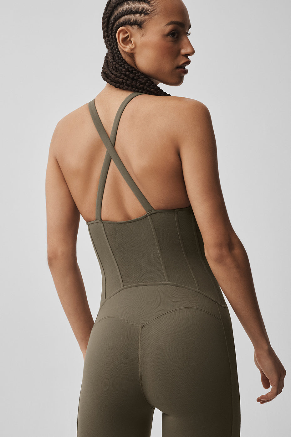 Alo Yoga Women'S Airbrush Sparks Fly Corset Onesie