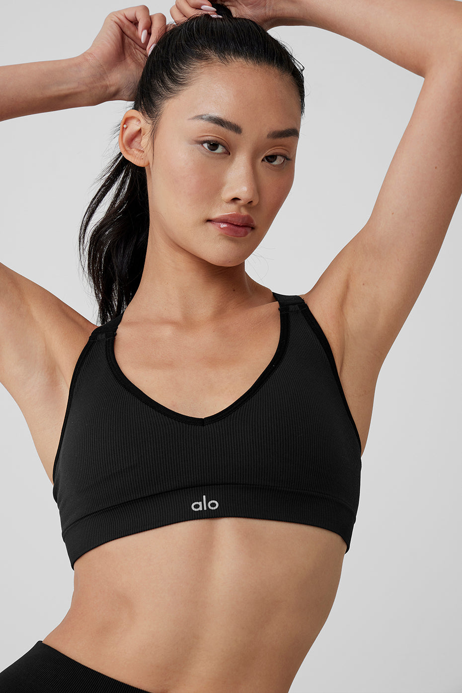 Alo Yoga Women'S Seamless Ribbed Favorite Bra