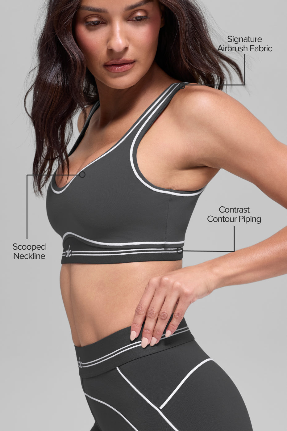 Alo Yoga Women'S Airbrush Heart Throb Bra