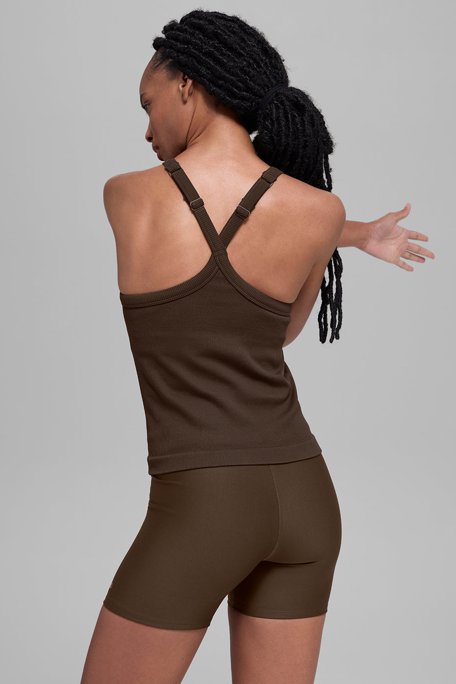Alo Yoga Women'S Seamless Ribbed Favorite Full Length Bra Tank
