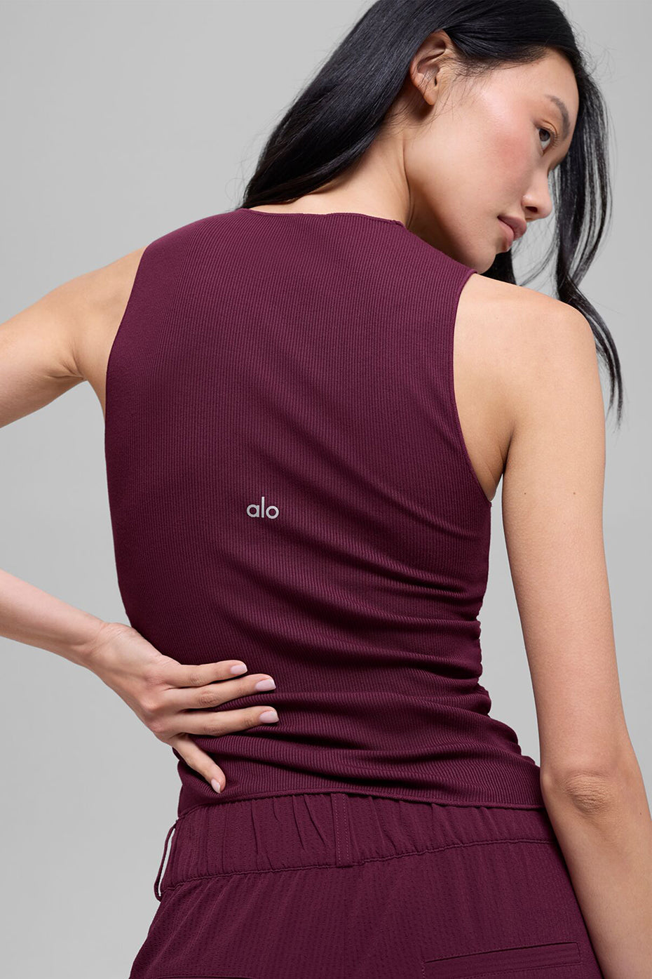 Alo Yoga Women'S Ribbed En Pointe Tank
