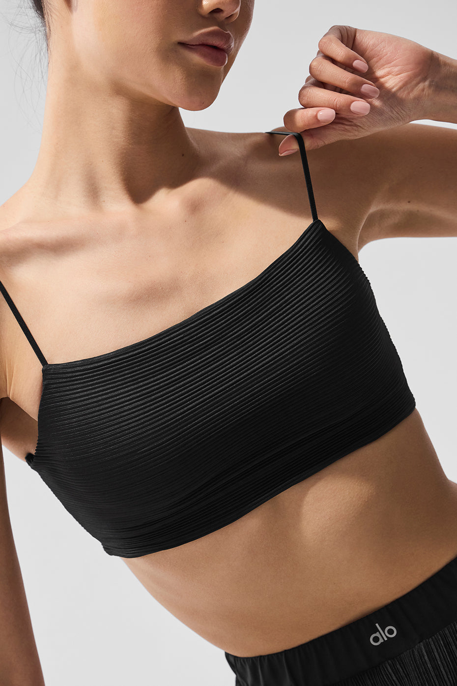 Alo Yoga Women'S Micro Plisse Game On Bra