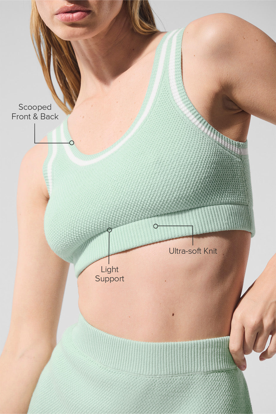 Alo Yoga Women'S Tennis Club Sweater Knit Bra