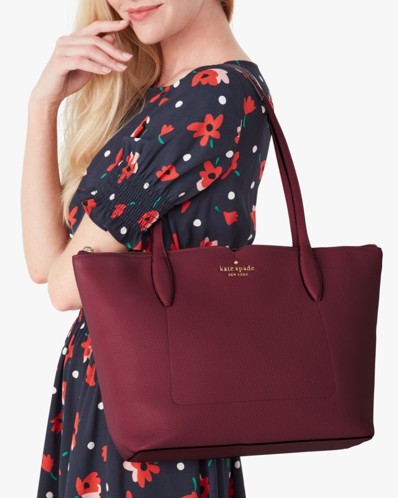 KateSpade Harlow Tote Bag Red Jam