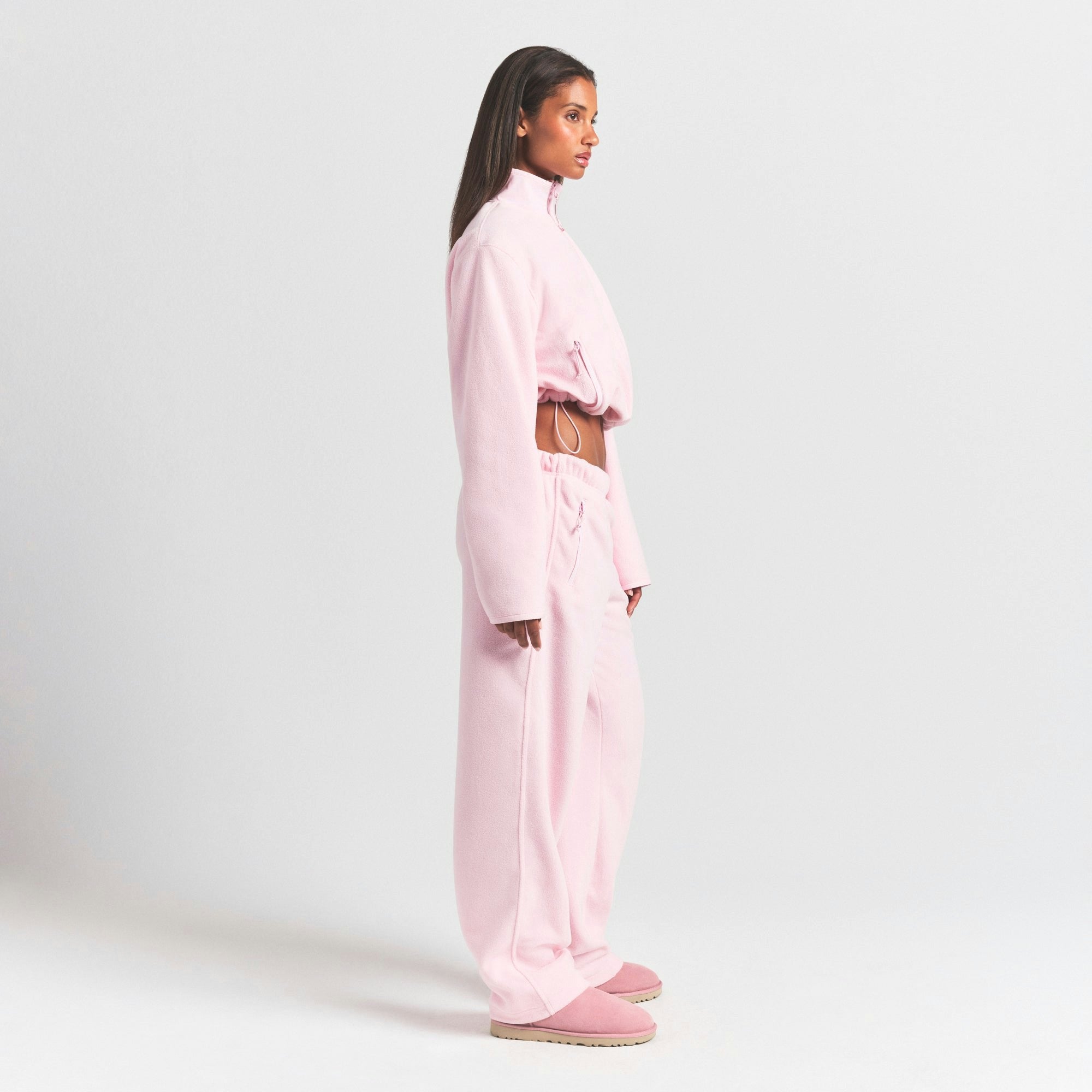 Skims Outdoor Fleece Straight Leg Pant Cherry Blossom