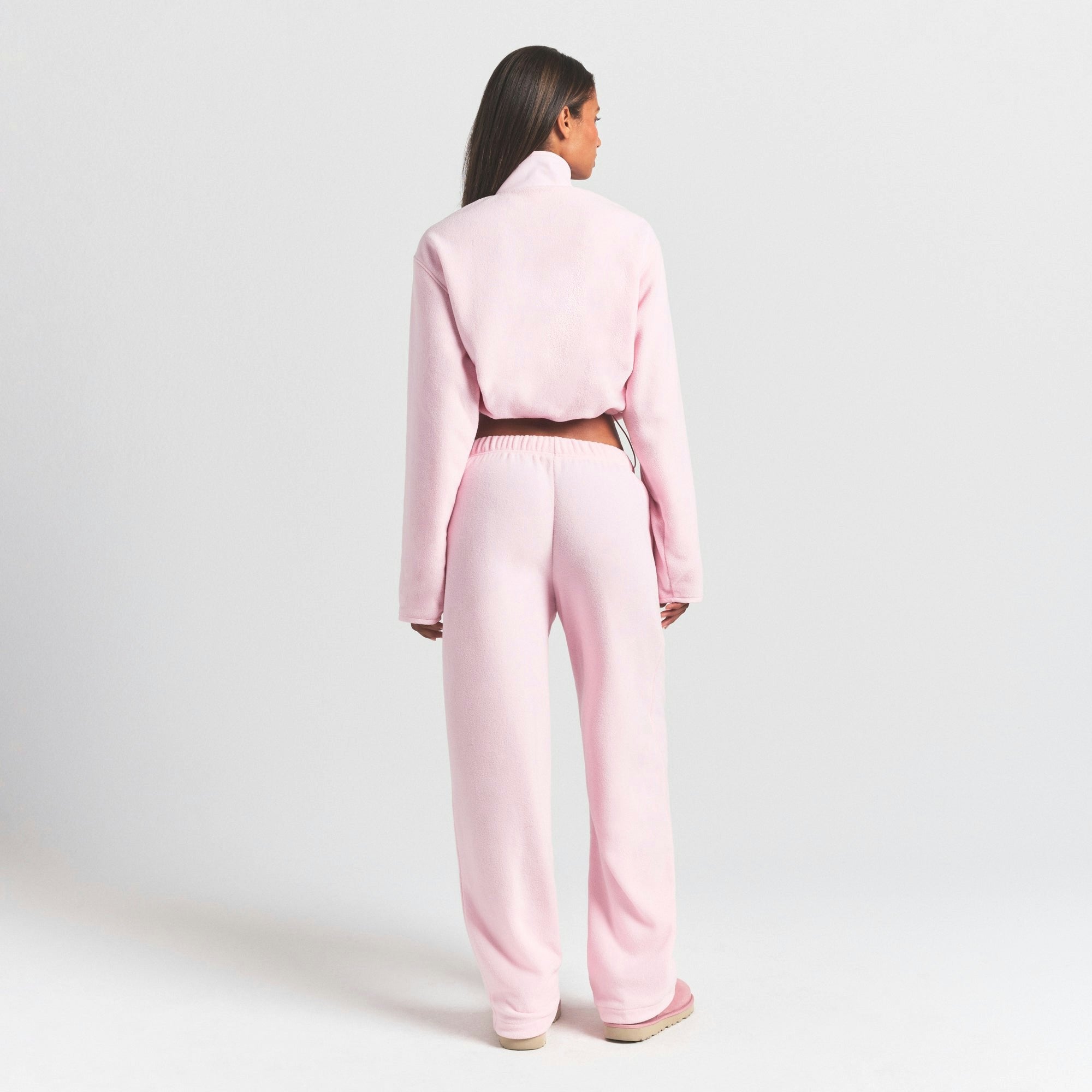 Skims Outdoor Fleece Straight Leg Pant Cherry Blossom