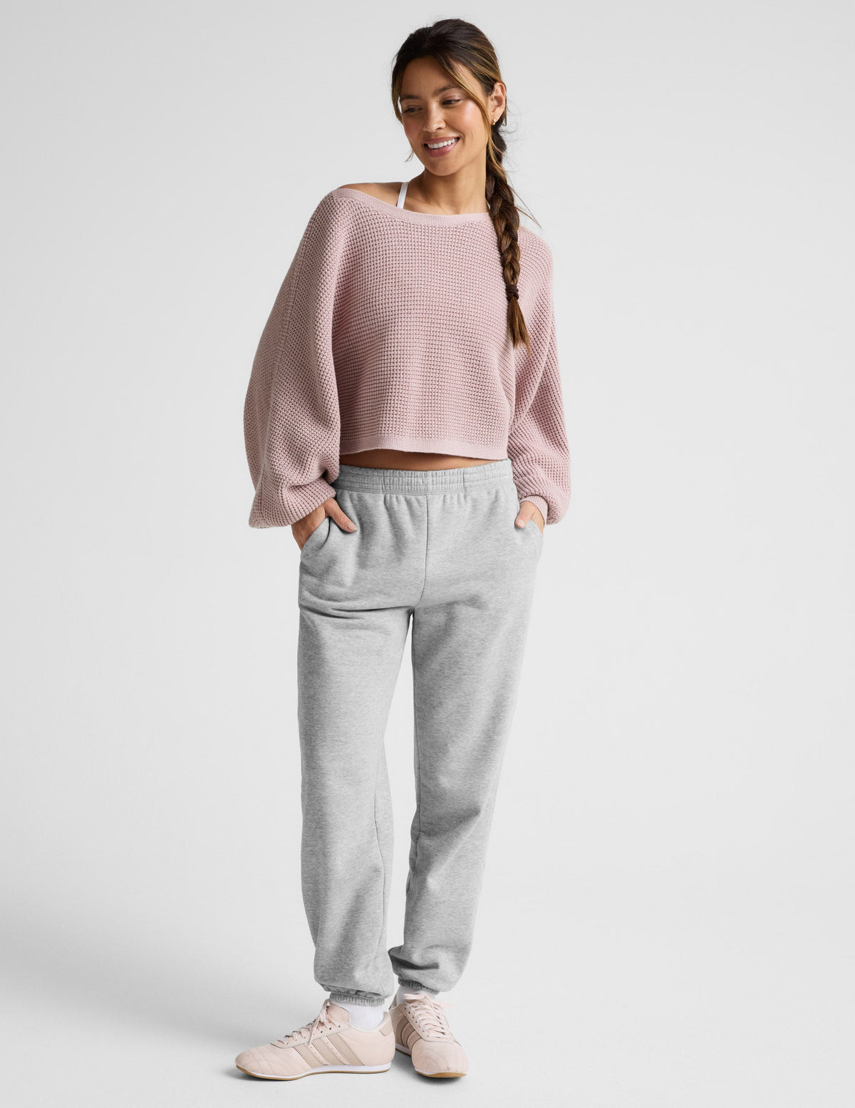 Beyond Yoga Ready For Barre Cropped Sweater Women's