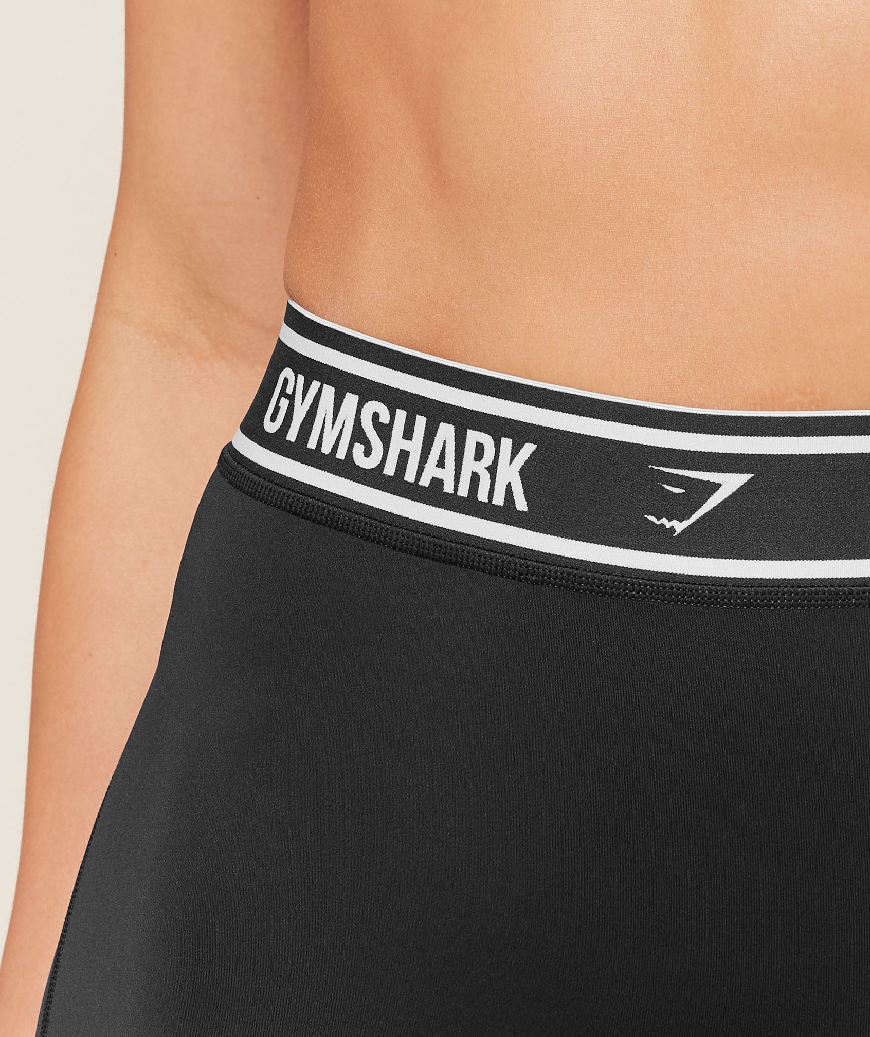 Women's Gymshark Waistband Logo Leggings Black