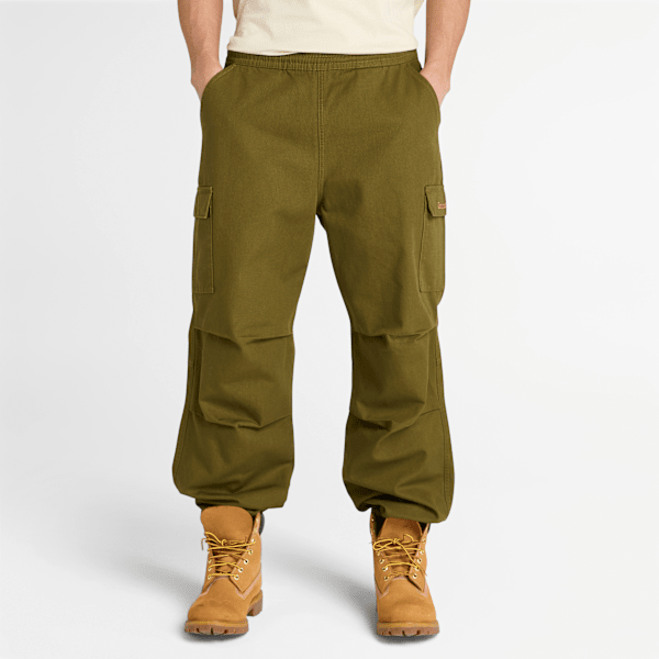Timberland Washed Duck Canvas Cargo Pant Dark Olive