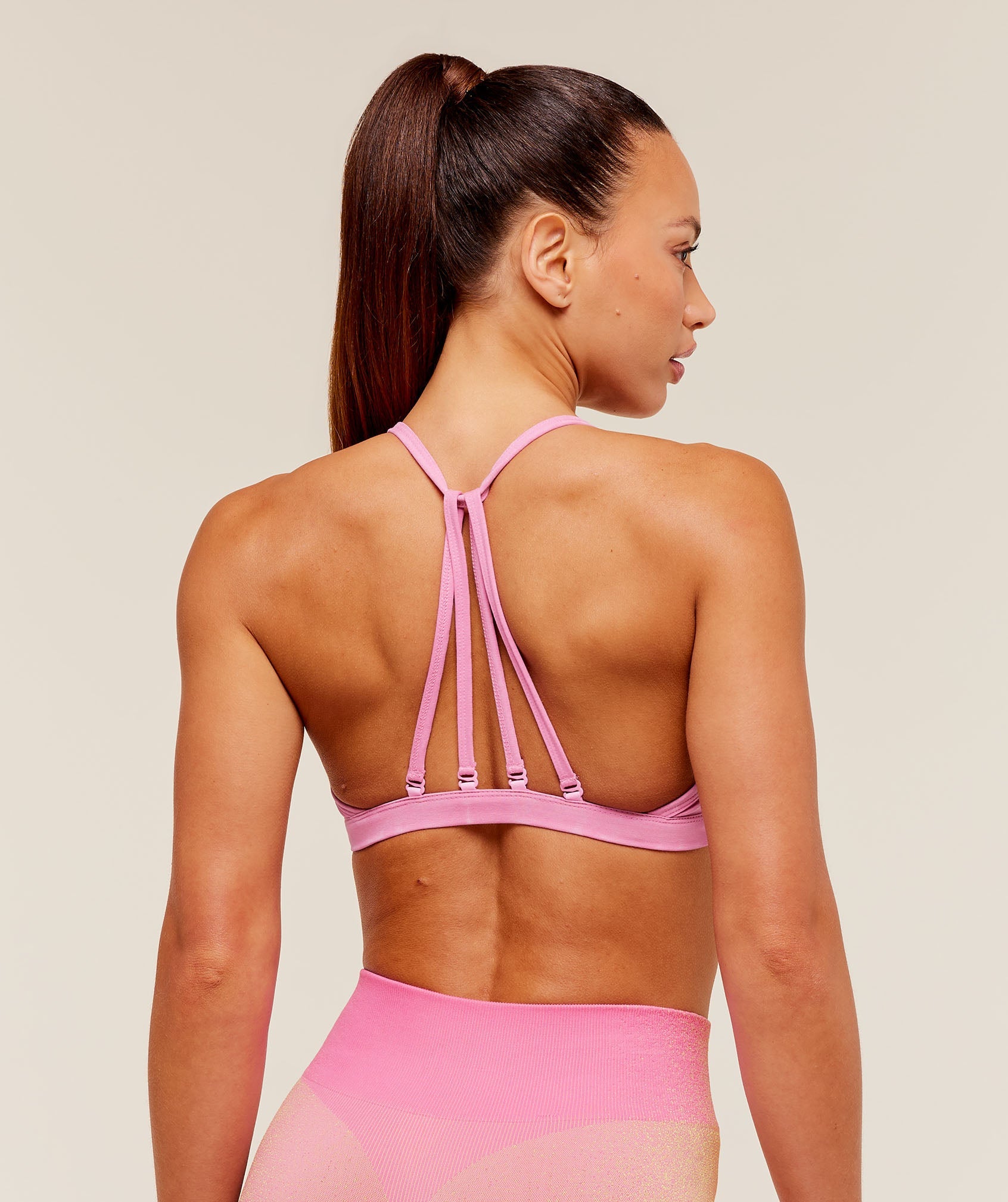 Women's Gymshark Washed Minimal Sports Bra Focus Pink