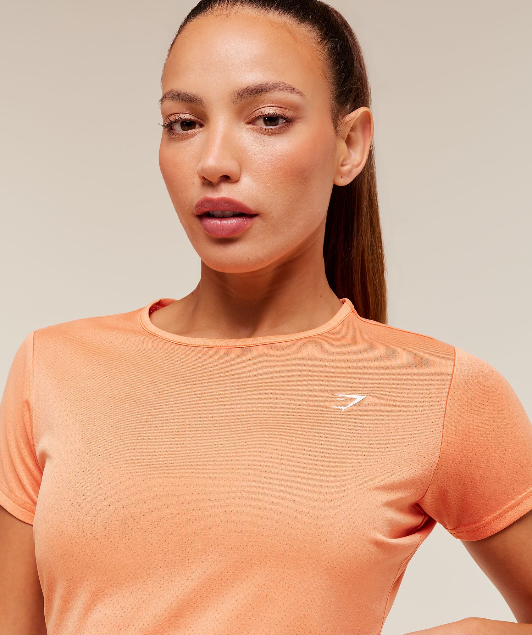 Women's Gymshark Washed Pastel Baby Tee Dayglow Peach