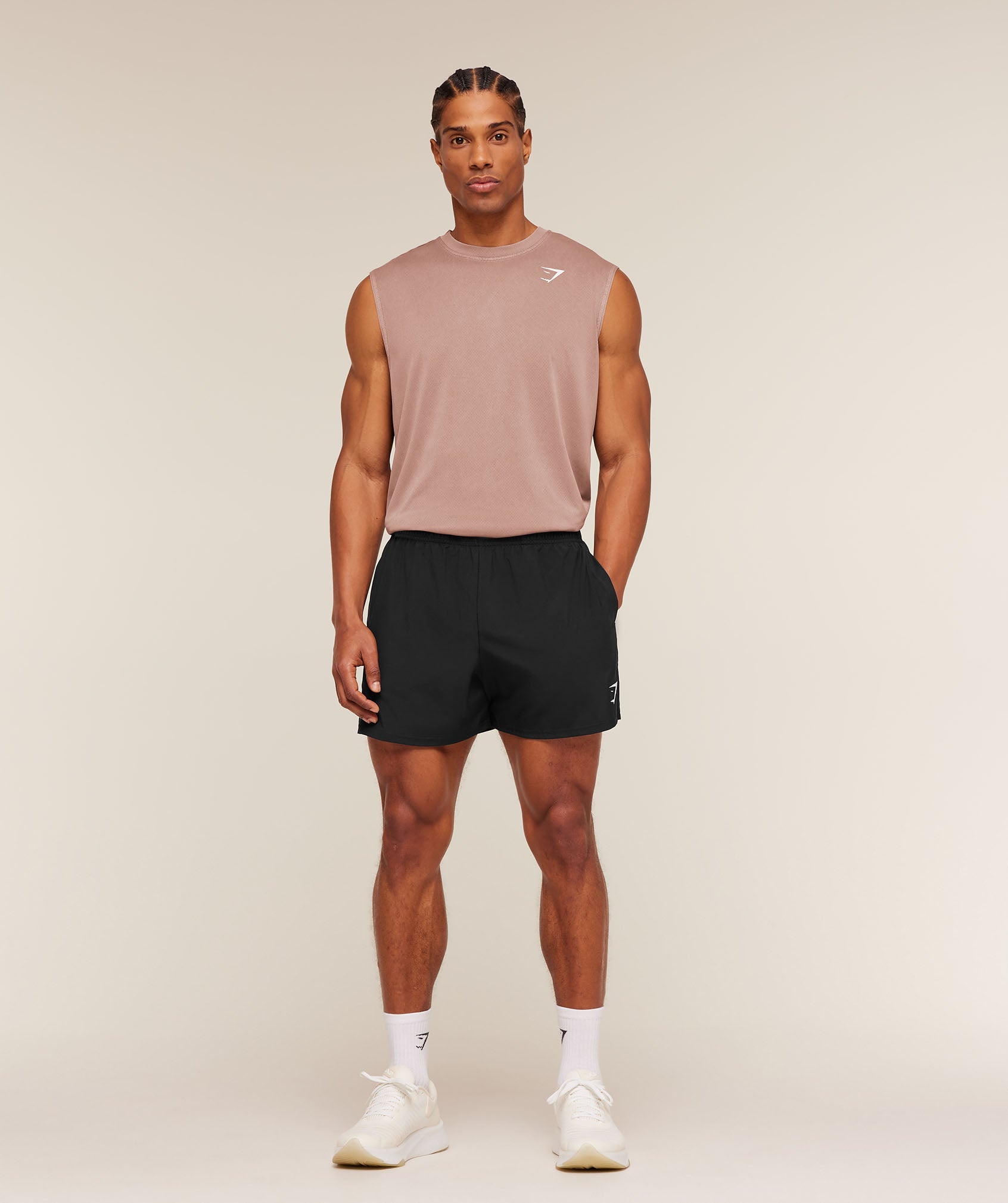 Gymshark Washed Pastels Tank Taupe Brown