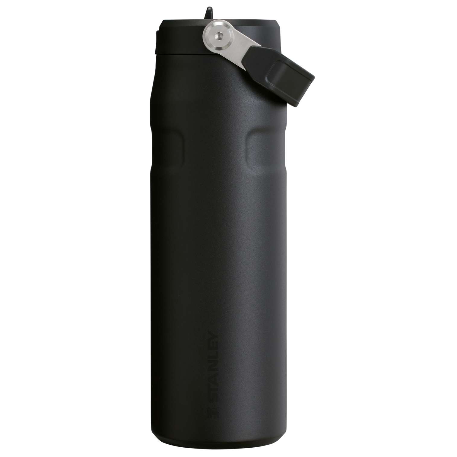 The IceFlow Bottle with Flip Straw Lid | 24 OZ Black 2.0 Black 2.0