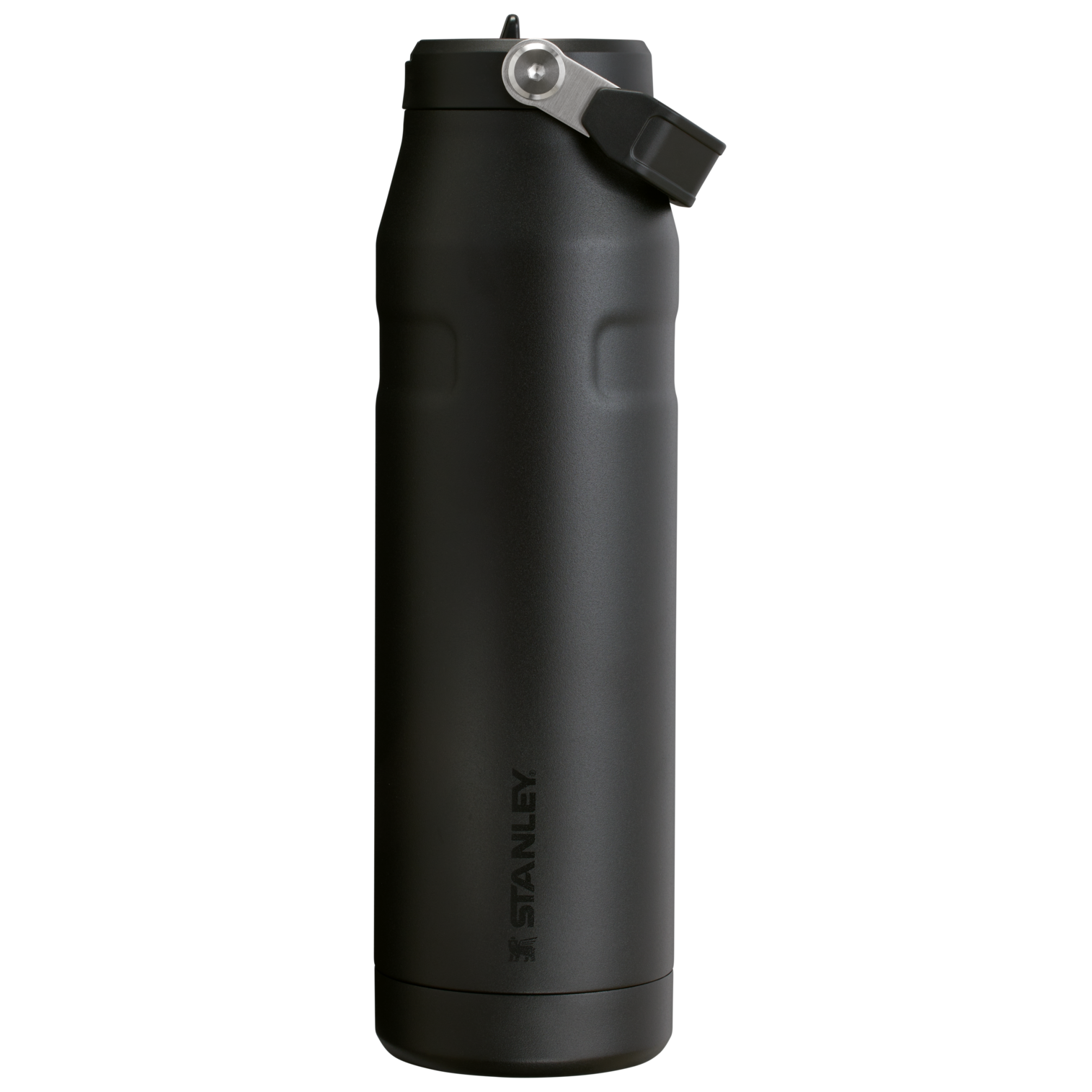 The IceFlow Bottle with Flip Straw Lid Black 2.0 Black 2.0