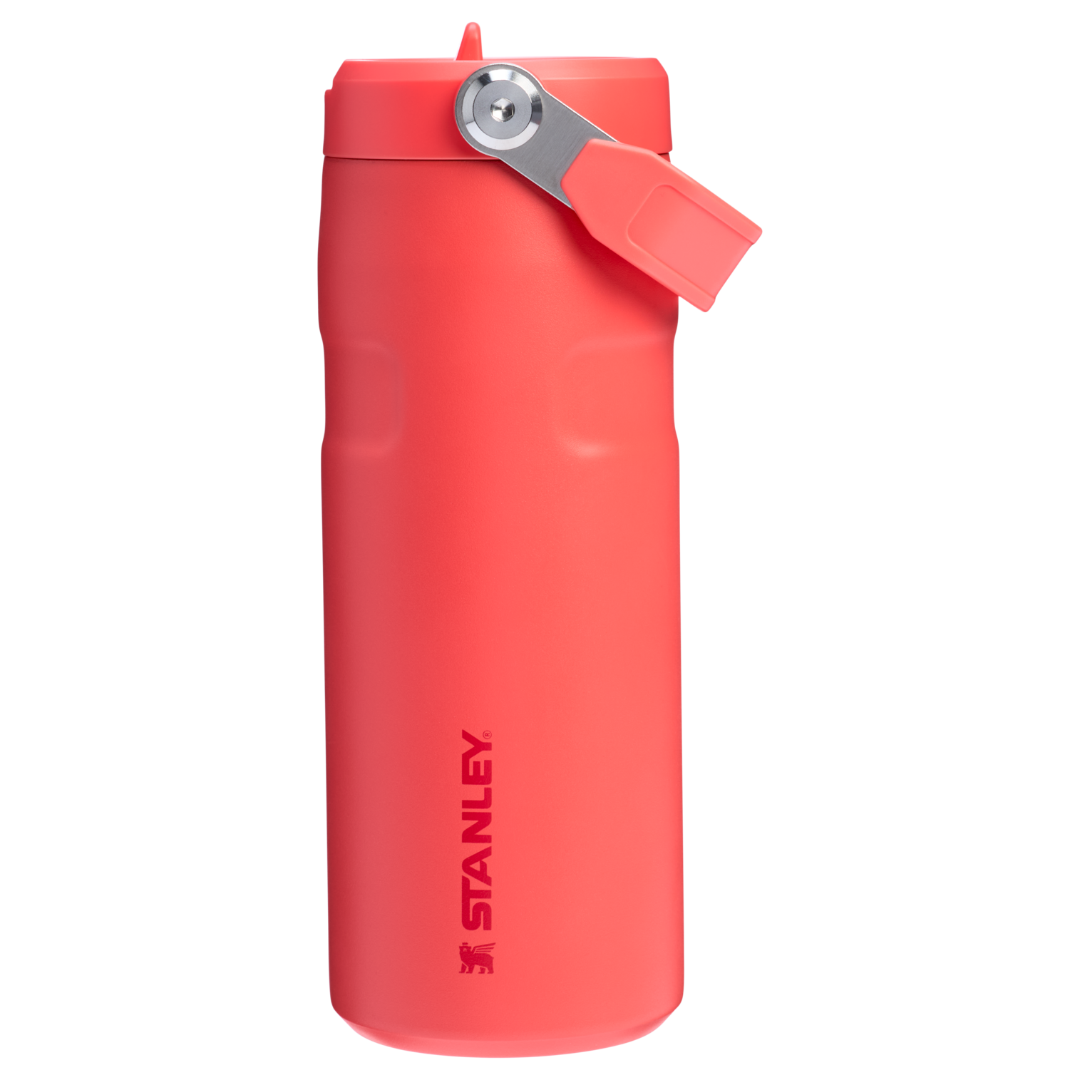 The IceFlow Bottle with Flip Straw Lid | 16 oz Hot Coral Hot Coral