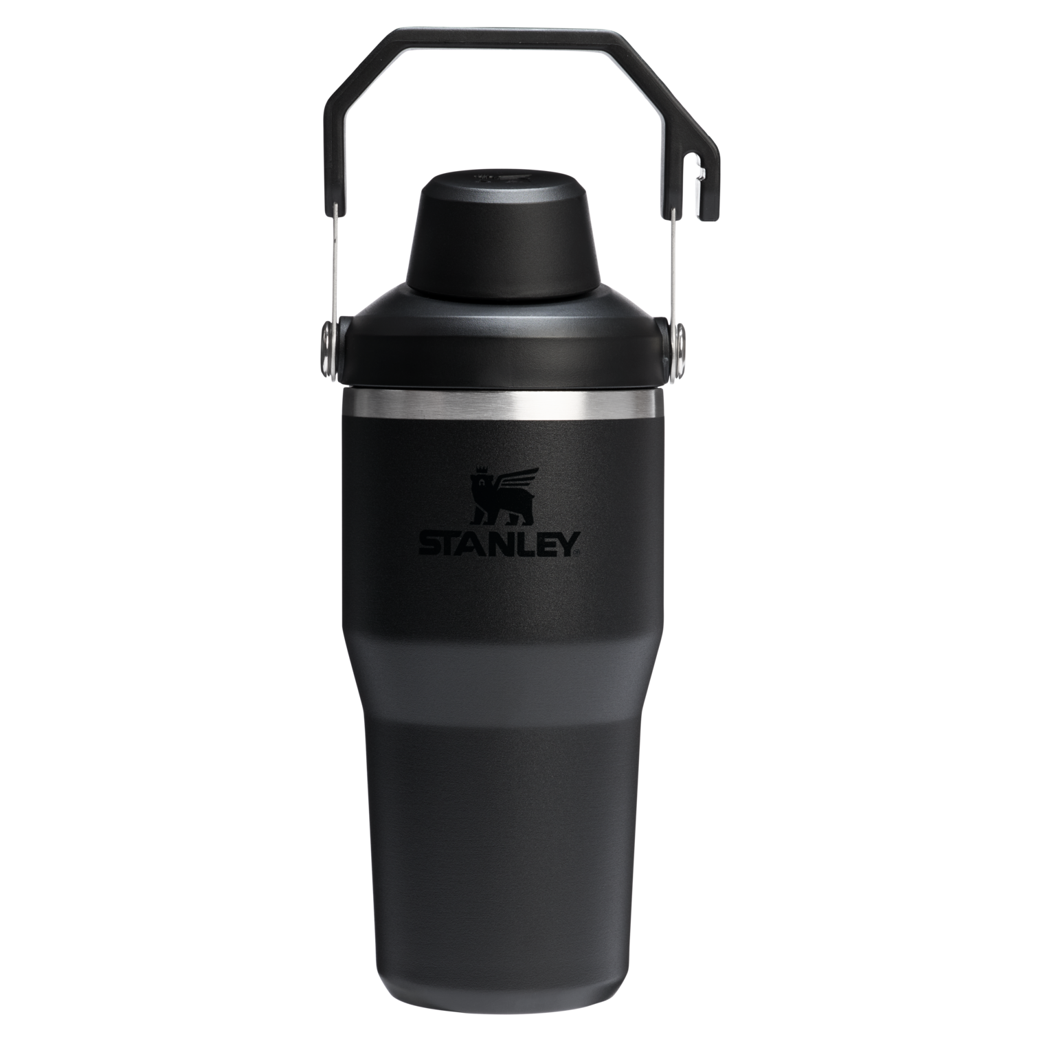 The IceFlow Tumbler with Fast Flow Lid | 20 OZ Black 2.0 Black 2.0