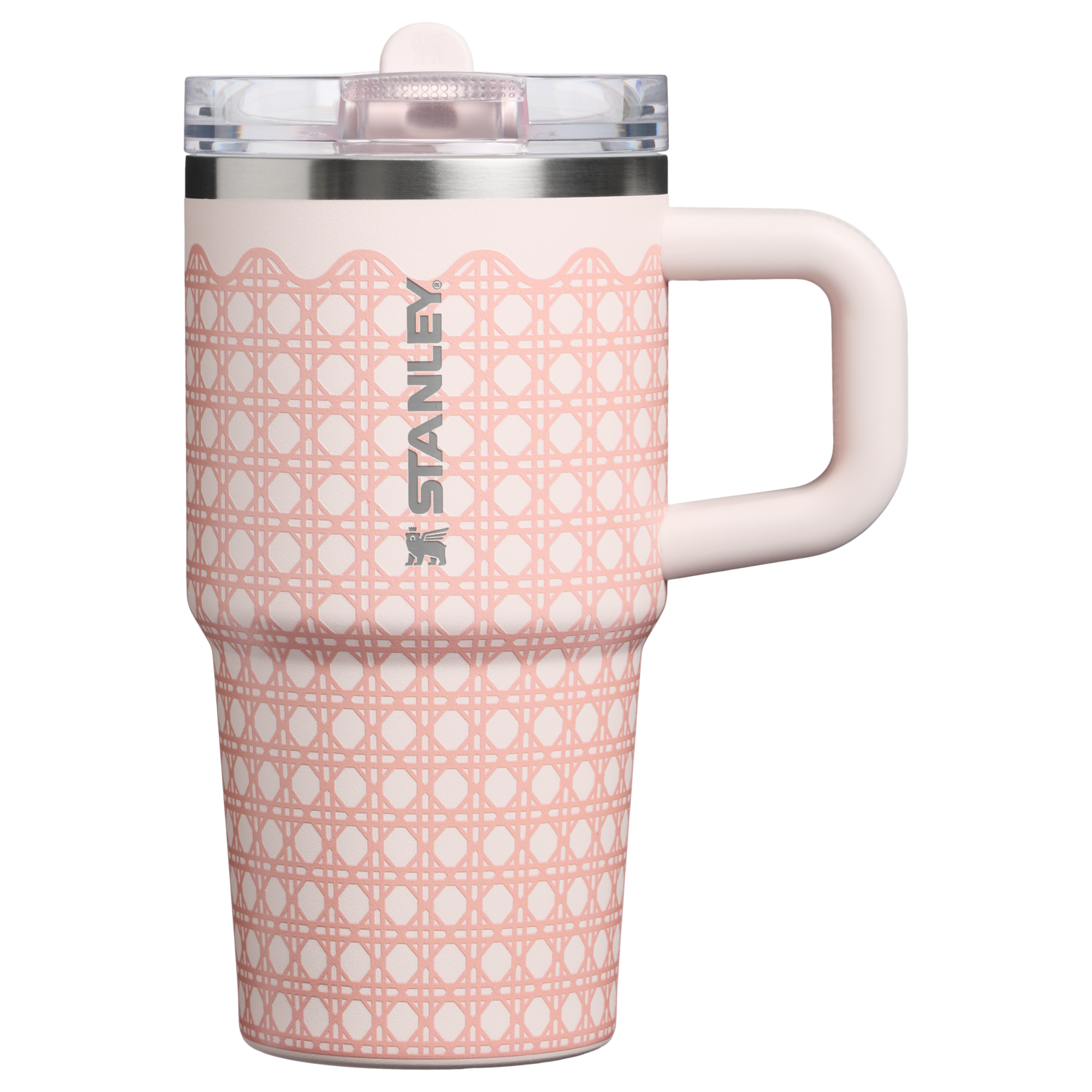 The Quencher ProTour Flip Straw Tumbler | 20 OZ Rose Quartz Rattan Rose Quartz Rattan